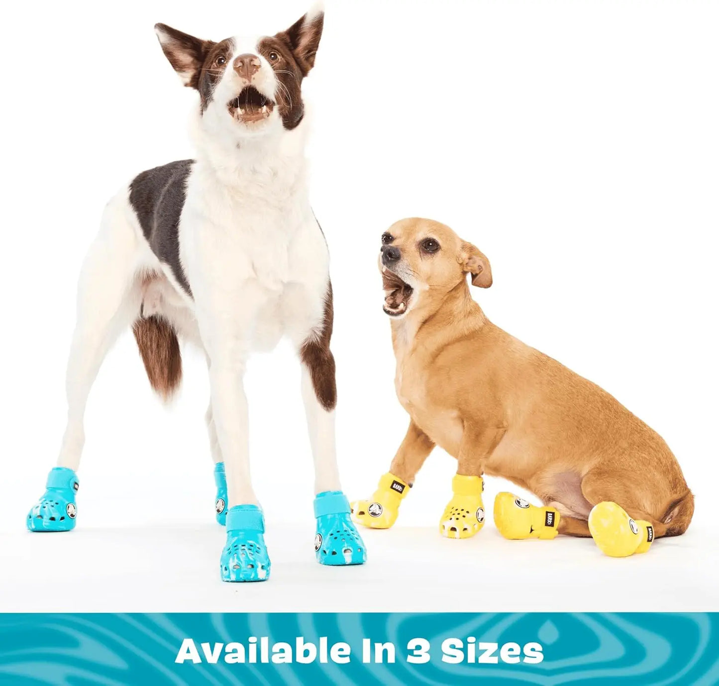 Barkbox Dog Footwear - Set of 4 | EVA Foam, Adjustable Strap, Breathable, Glow-in-the-Dark