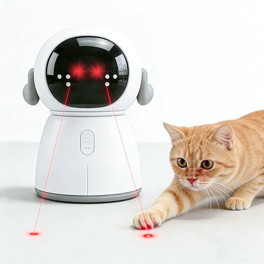 Interactive Cat Laser Toy 2026 for Indoor Use - Motion Activated, Rechargeable, Automatic Play with Dual Patterns and Adjustable Angle for Enhanced Exercise for Multiple Pets
