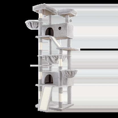 HOOMIC 81-Inch Large Cat Tree Tower with Multi-Level Climbing Structure, Condo, Hammock, and Scratching Post - Ideal for Larger Cats in Various Colors