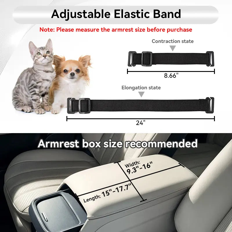 PETSFIT Center Console Dog Car Seat with Enhanced Safety Features, Washable Cushion, and 5-Year Warranty for Small Dogs up to 8 lbs (Grey)